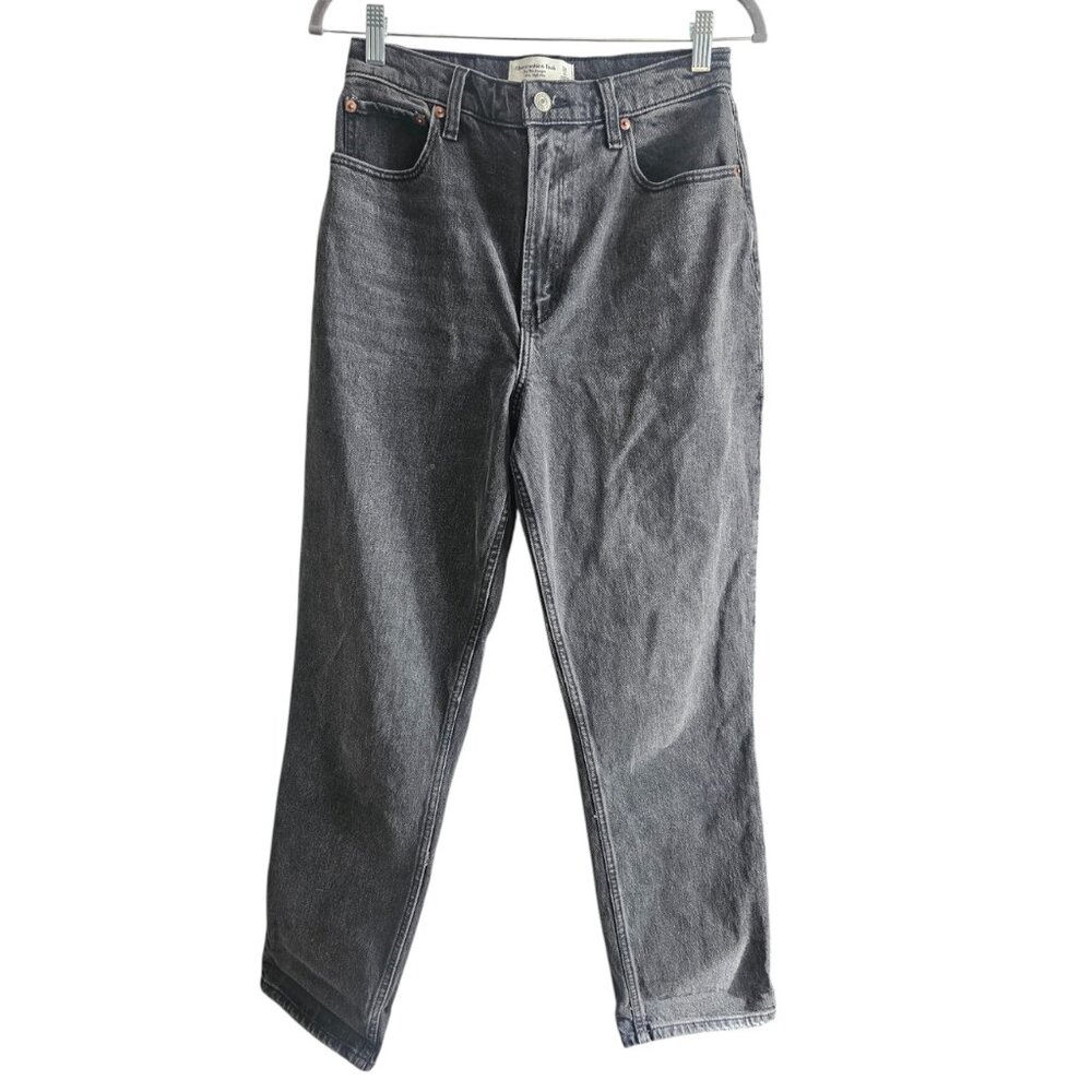 Abercrombie & Fitch Curve Love Ultra High Rise 90's Straight Jeans